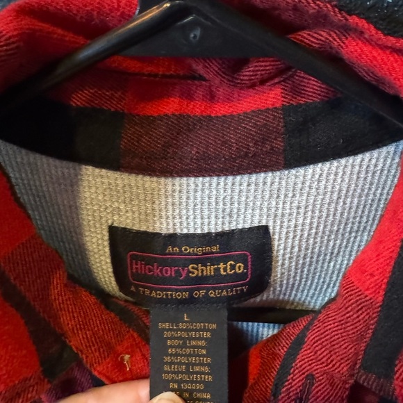 Men’s Hickory ShirtCo Red and Black Checkered Jacket - Picture 2 of 3